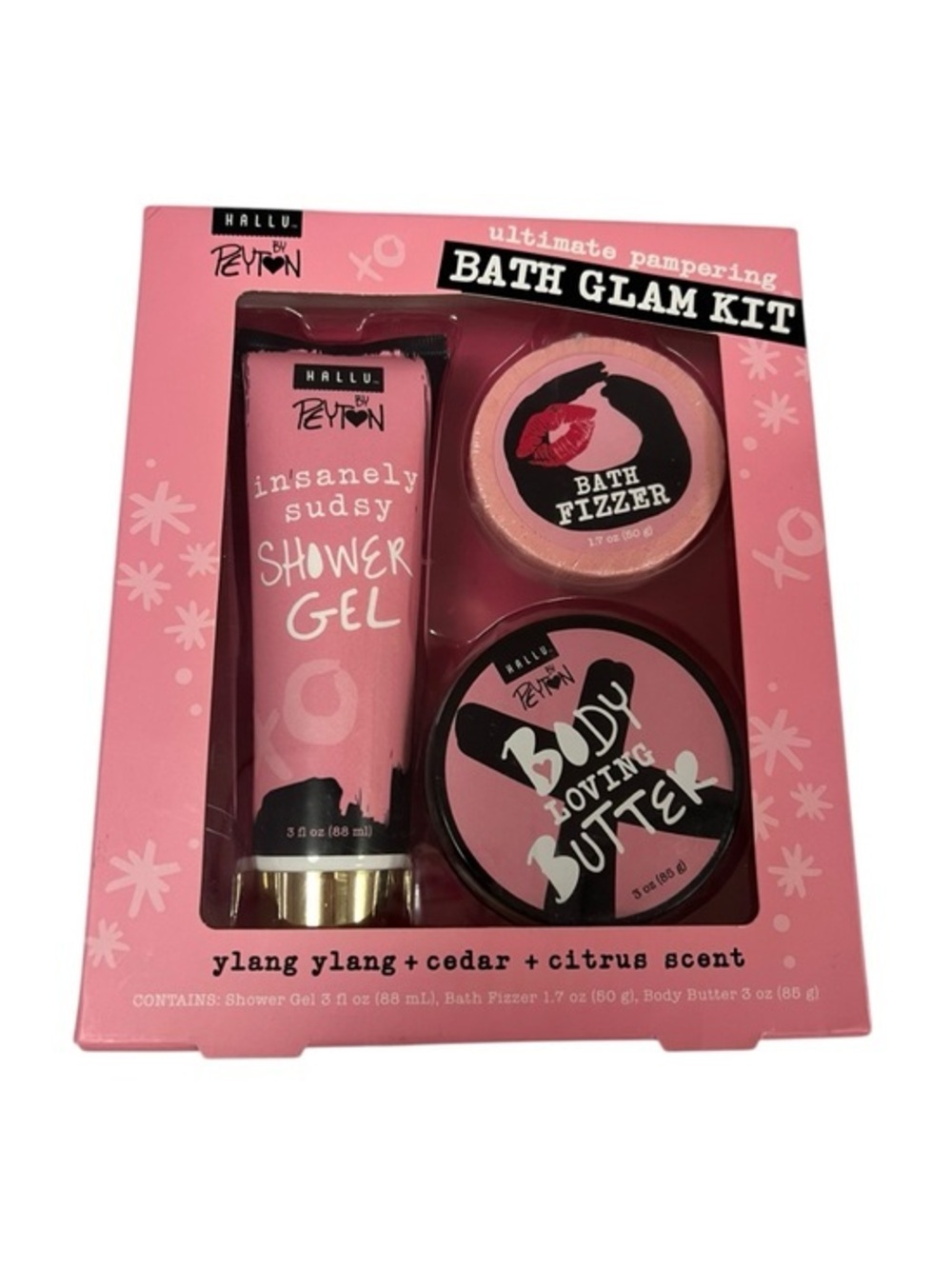 Pink Bath Glam Kit – Shower Gel, Bath Fizzer & Body Butter
